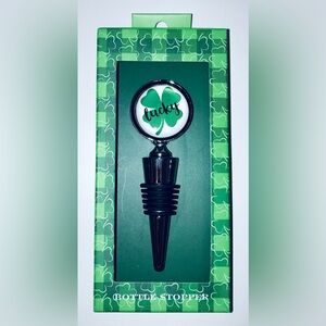 St Patrick’s Lucky Shamrock Wine Bottle Stopper - NEW!